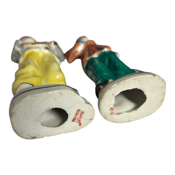 Vintage Made in Japan Asian Figurines – Musician & Fan Dancer Pair, Hand Painted - Picture 5 of 6